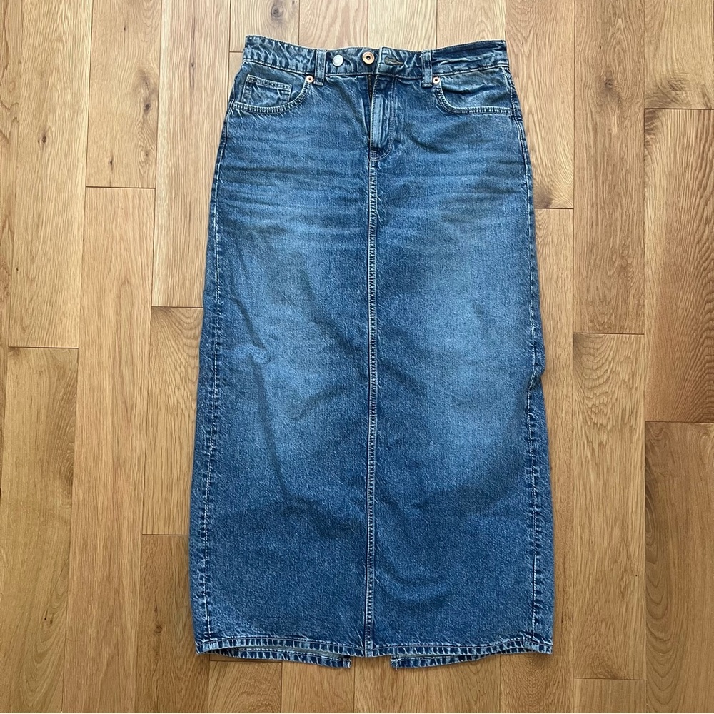 Denim Midi Skirt